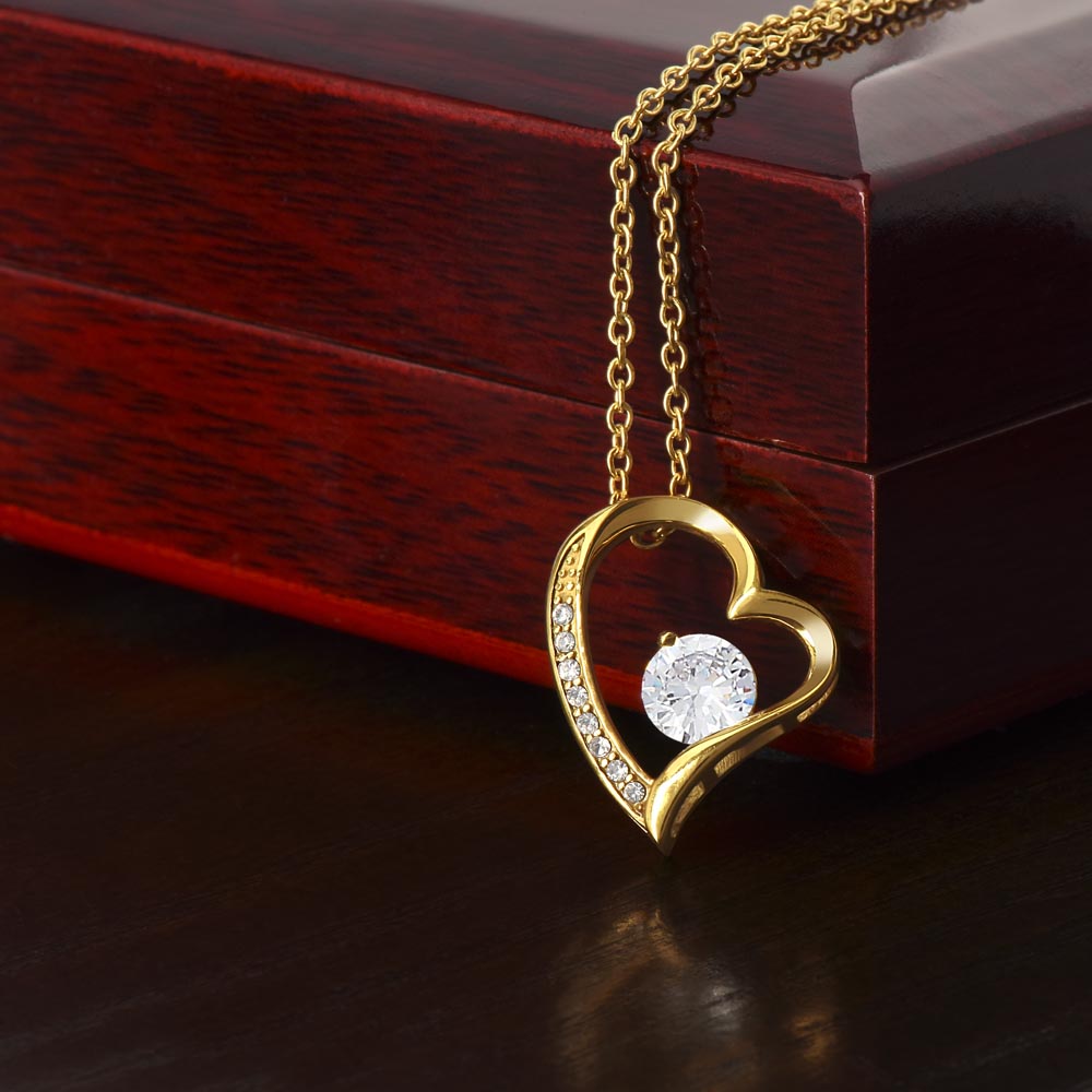 Heart shape Love Necklace with Crystal Gift for wife,Birthday gift for Wife,Anniversary Gift for Wife.