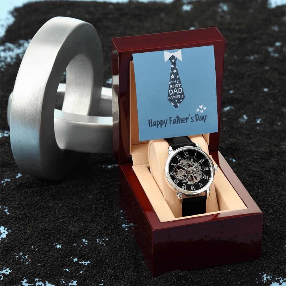 Luxury Men's Openwork Watch Gift for Fathers Day