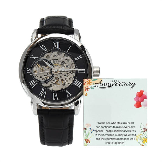 Men's Openwork Watch Gift for Anniversary,Gift for Husband.