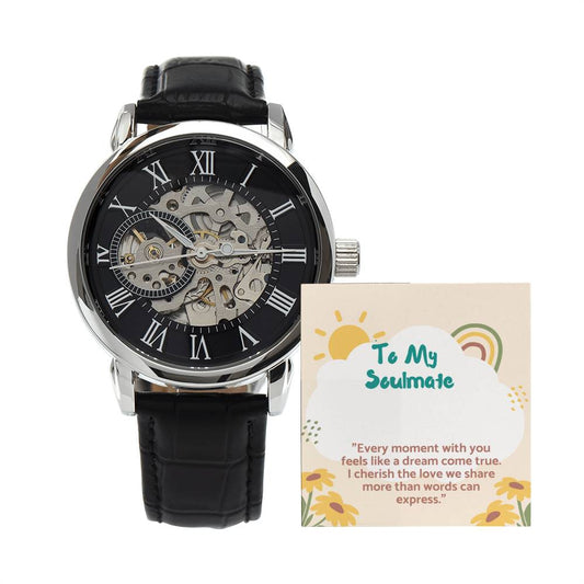 Luxury  Men's Openwork Watch Gift for Boyfriend,Gift for Husband.