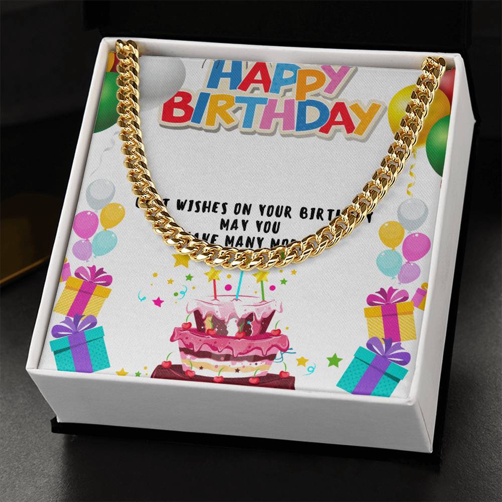 Men's Cuban Link Chain Gift for Birthday.