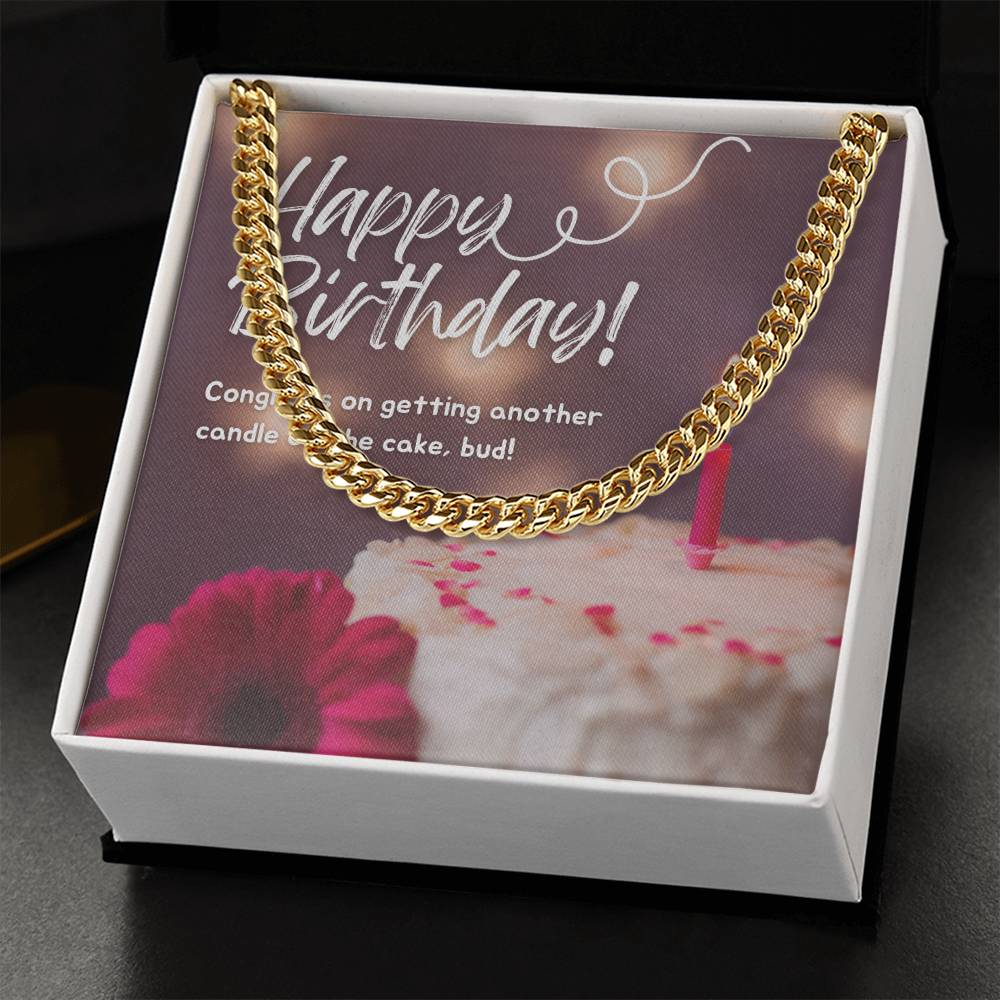 Men's Cuban Link Chain gift for Birthday.