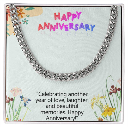 Men's Cuban Link Chain Gift for Anniversary.