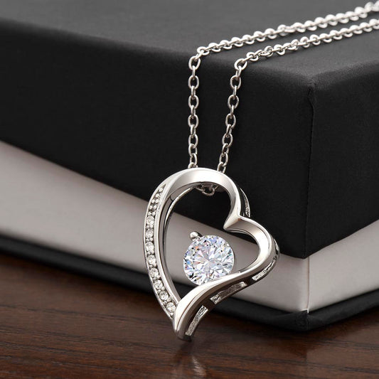 Forever Love Heart Necklace  Gift for Her,Gift for Wife,Mother's day Gift,Gift for Daughter.(No MC)