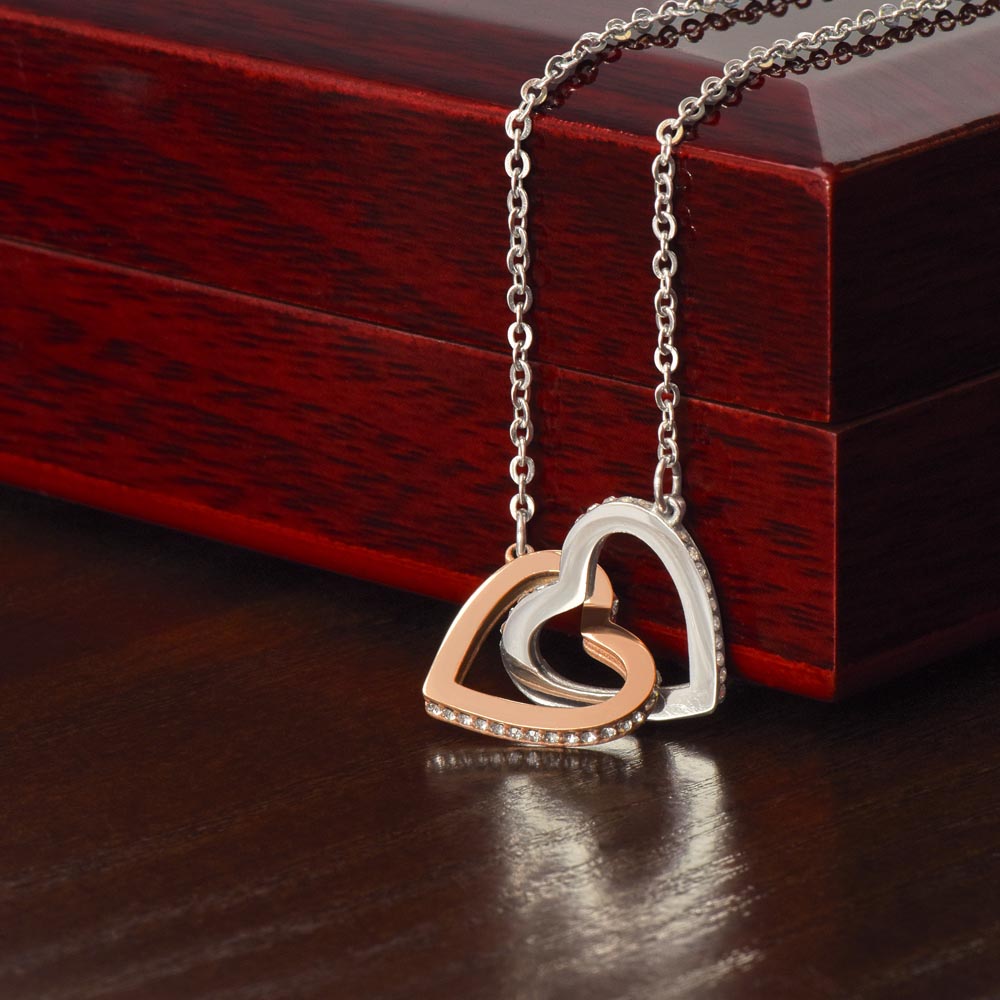 Interlocking Hearts Necklace Gift for Her,Gift for Wife,Mother's day Gift,Gift for Daughter.