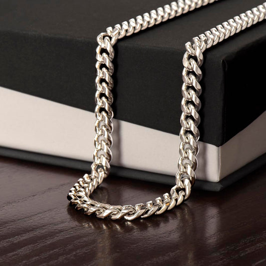 Men's  Cuban Link Chain Gift for Husband,Gift for Son,Gift for Anniversary,Gift for Boyfriend,Gift for Dad without Message card