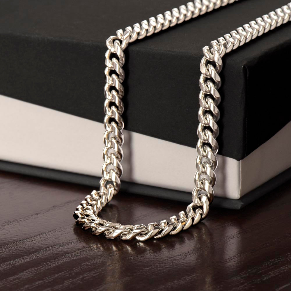 Men's  Cuban Link Chain Gift for Husband,Gift for Son,Gift for Anniversary,Gift for Boyfriend,Gift for Dad without Message card