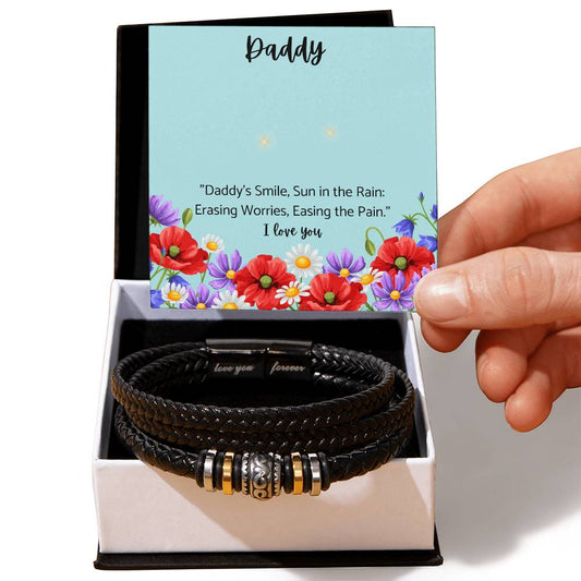 Men's "Love You Forever" Bracelet Gift for Dad.