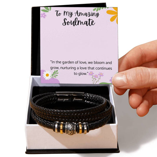 Men's "Love You Forever" Bracelet Gift for Boyfriend,Gift for Husband.