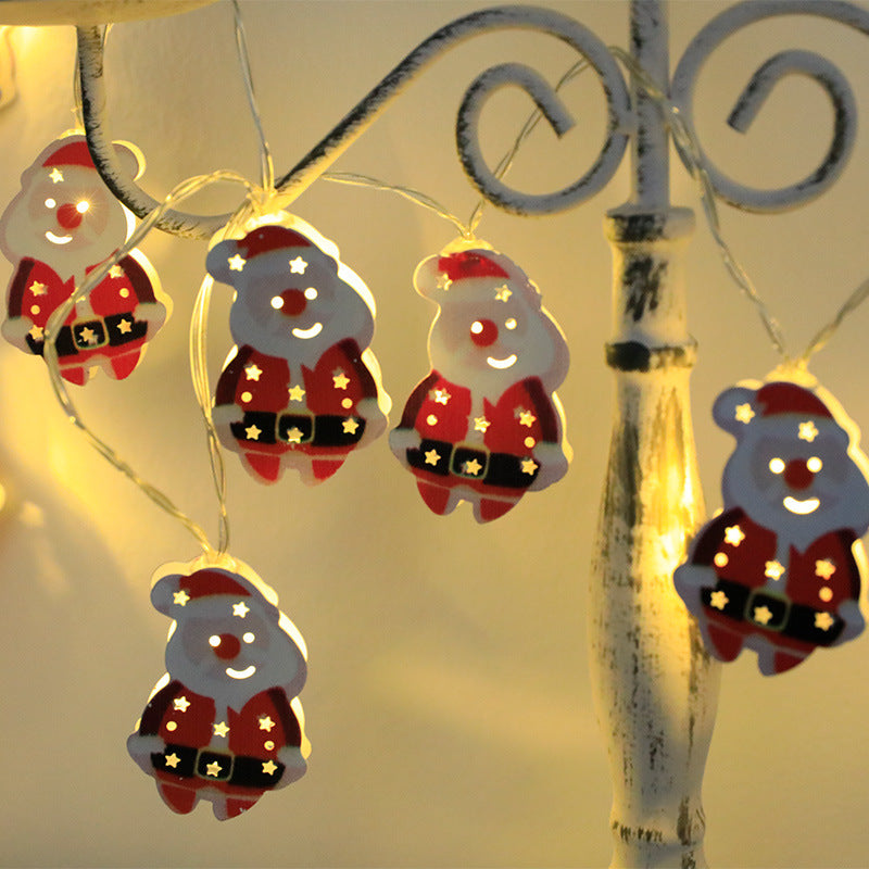 Christmas LED Light String - Santa Claus, Elk, Snowman Xmas Ornament String Lights for Holiday Decorations