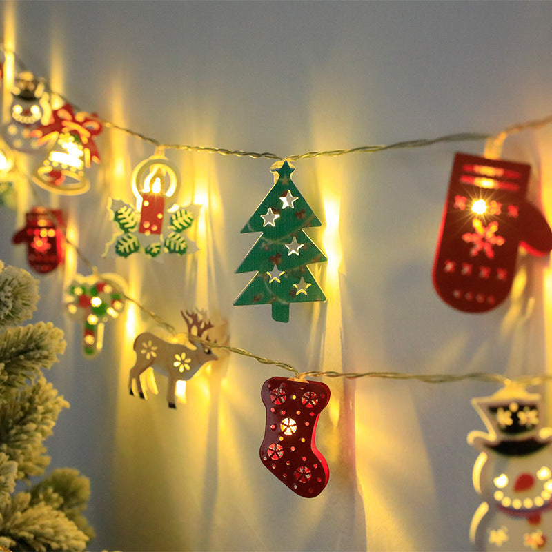 Christmas LED Light String - Santa Claus, Elk, Snowman Xmas Ornament String Lights for Holiday Decorations