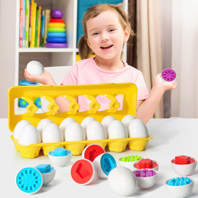 Montessori Shape Matching Egg Toys – Educational Learning Game for Babies & Toddlers