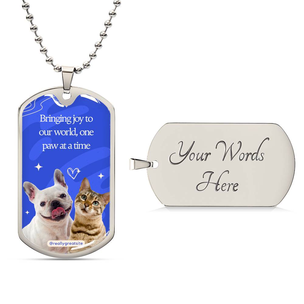 Customizable Dog Tag with Your Picture,Personalized Dog Tag with Your Picture and Message.