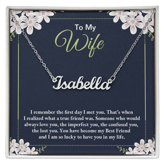 Personalized Name Necklace for Wife.Gift for Wife.