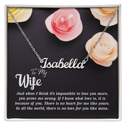 Personalized Name Necklace for Wife,Gift for Wife.