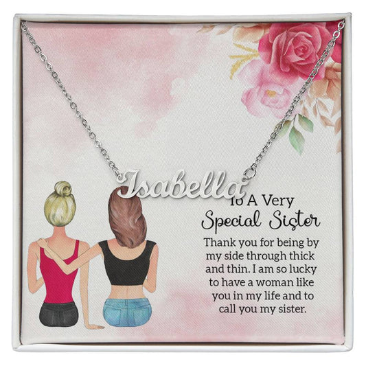 Personalized Name Necklace for Sister,Gift for Sister.