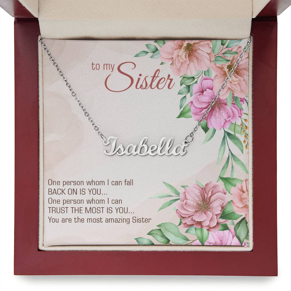 Personalized Name Necklace for Sister,Gift for Sister.