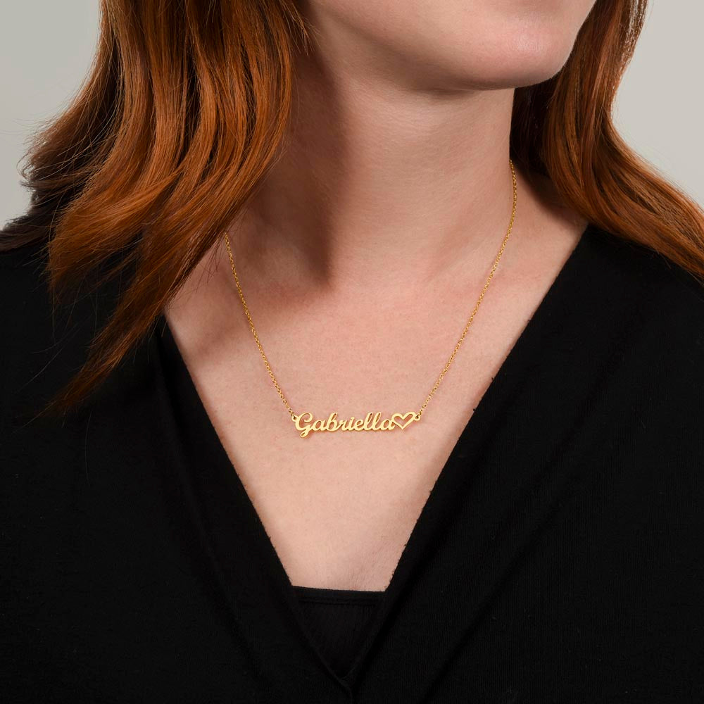 Personalized Name Necklace with Heart for Gifting,Gift for Her,Gift for Anniversary,Gift for Birthday.