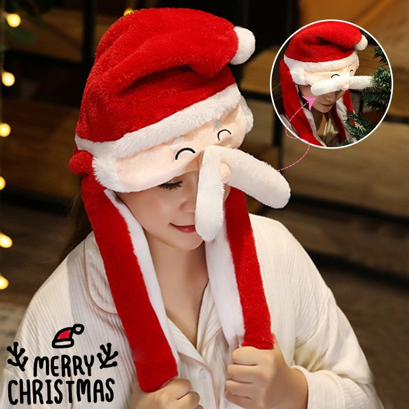 Novel Movable Christmas Hat - Cute Santa Claus, Snowman, and Reindeer Design